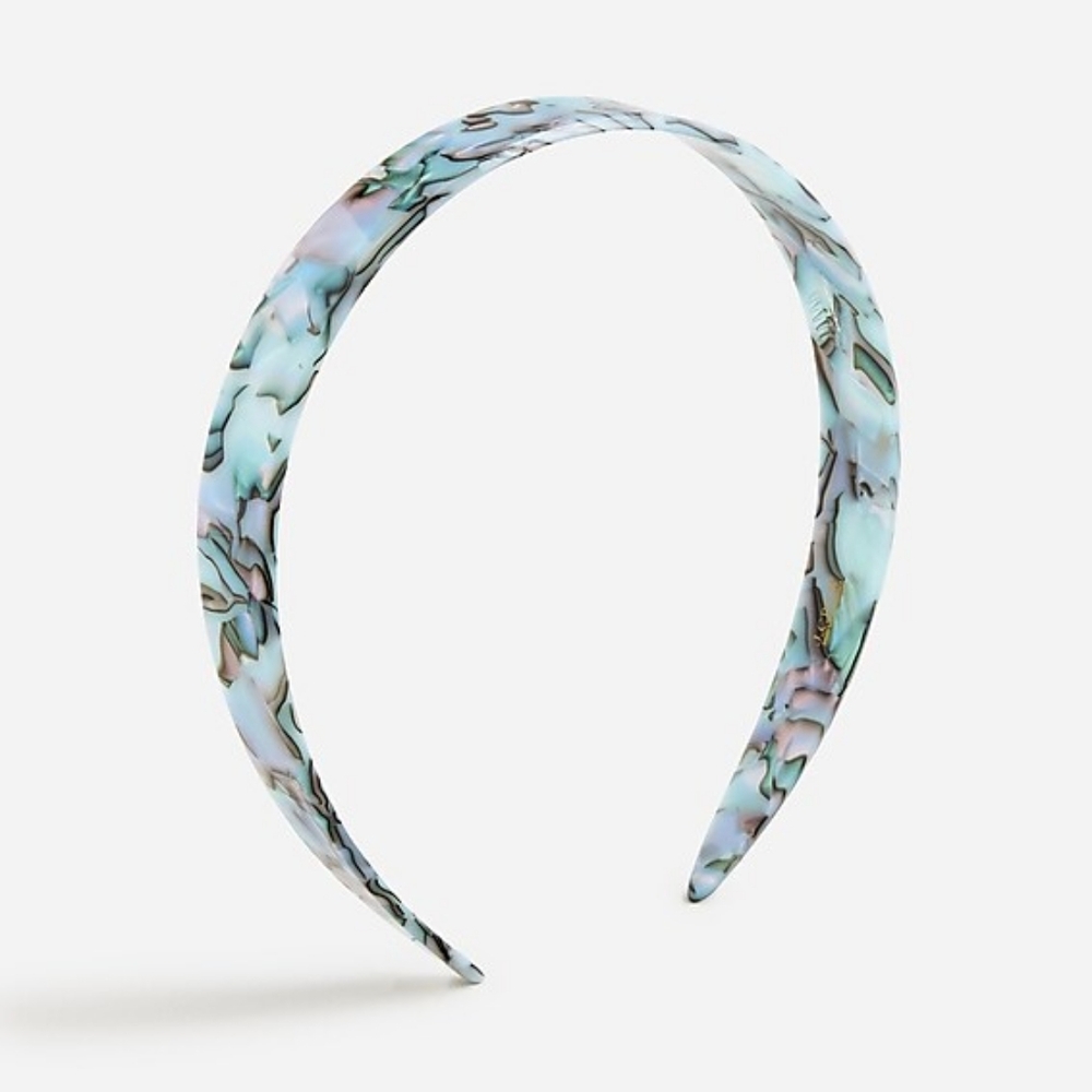 J.Crew Tortoise Print Headband, Small, Blue